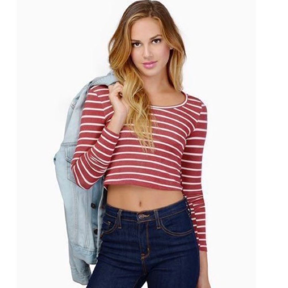 TOBI Next In Lines Crop Top